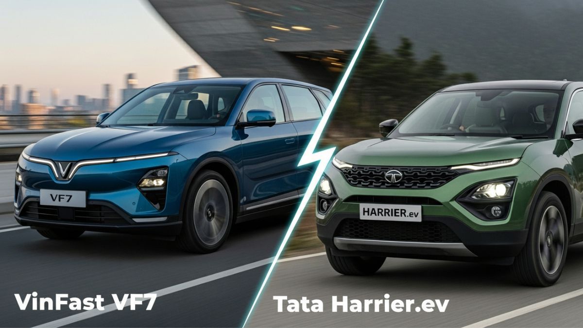 VinFast VF7 vs Tata Harrier.ev Full Comparison 2025