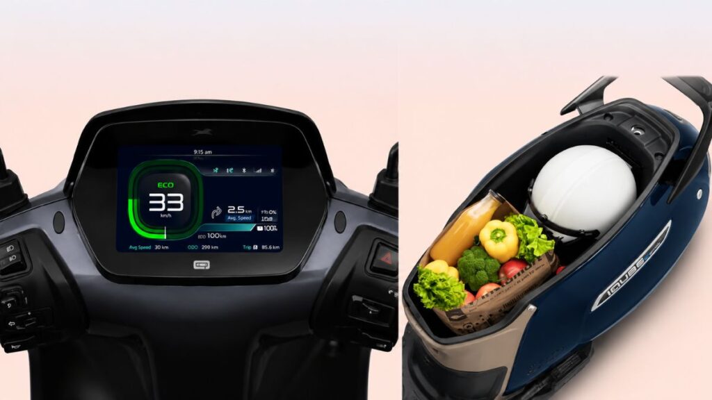 TVS iQube S 4.7 kWh features and Storage Capacity