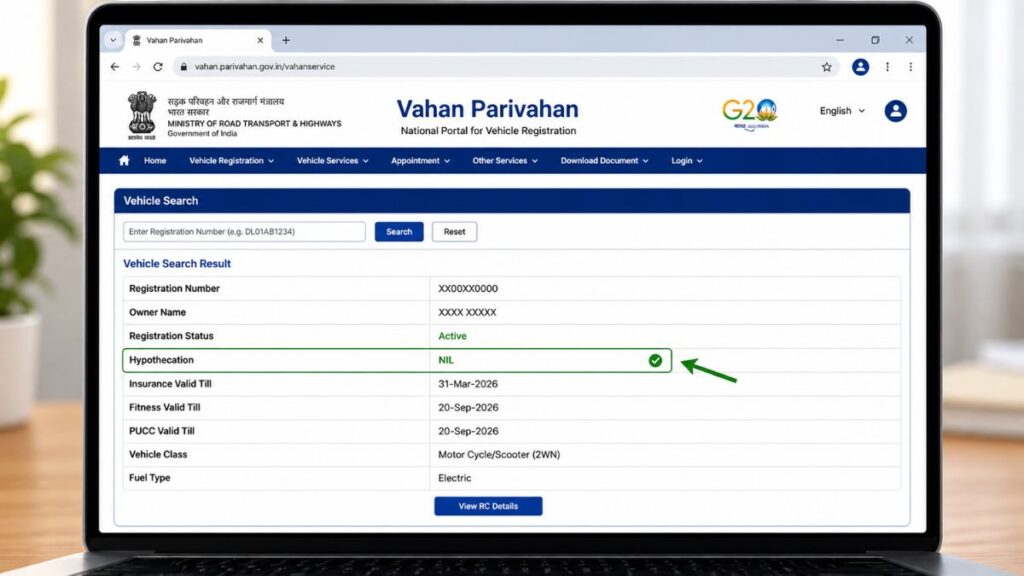 Vahan Portal पर सेकंड हैंड गाड़ी की RC कैसे चेक करे