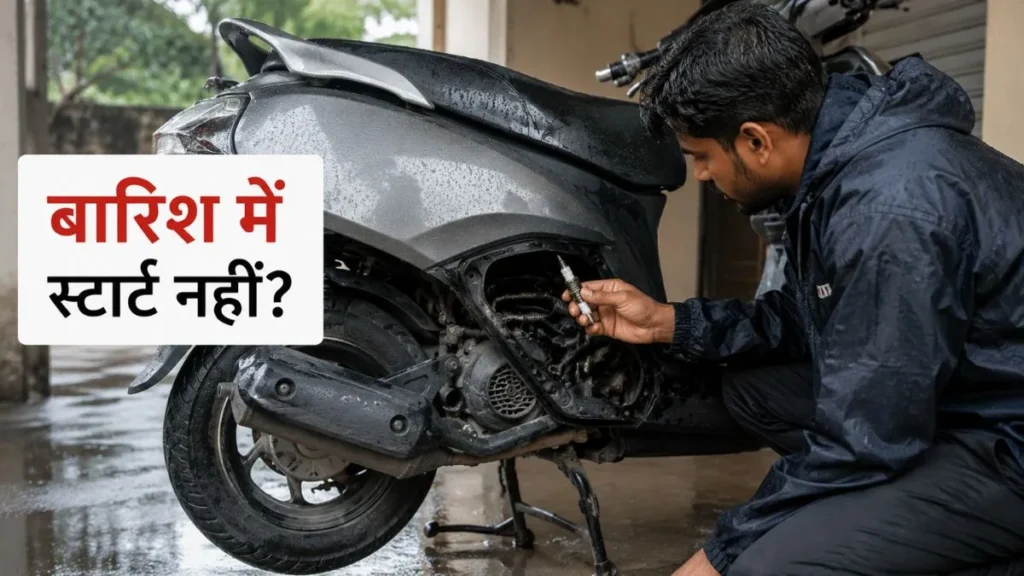 बारिश में स्कूटी स्टार्ट नहीं होने पर moisture related समस्या