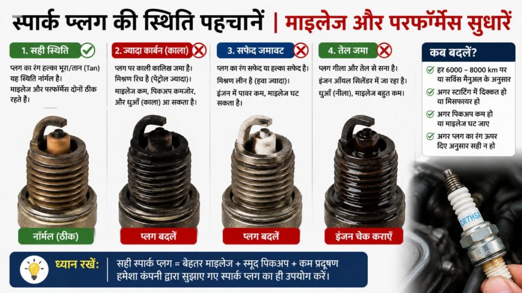 स्कूटी का खराब स्पार्क प्लग – माइलेज कम होने का कारण